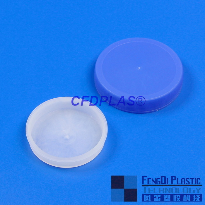 63mm Ribbed Blue Screw Cap with LDPE Inner Plug