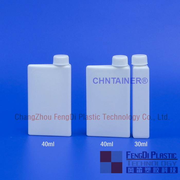 White Reagent Jars Bottles 40ml and 30ml Used on Metrolab 4000 Chemistry Analyzer 